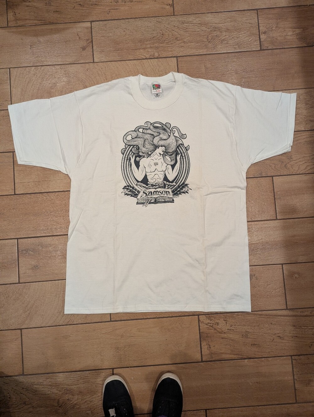 Vintage 1998 Steven Eilers White T Shirt Men size XL Samson Bible 100% cotton
